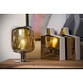 Quirky modern chrome table lamp 20 cm dia E27