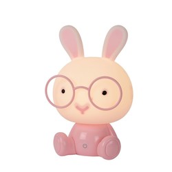 Lampe à poser lapin rose chambre d'enfant dimmable 3W