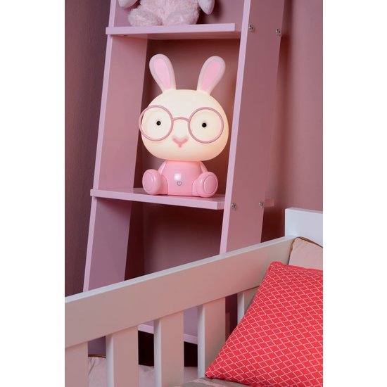 Lampe à poser lapin rose chambre d'enfant dimmable 3W