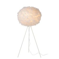 Floor lamp 50 cm with white feathers E27