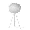 Stehlampe 50 cm mit weißen Federn E27