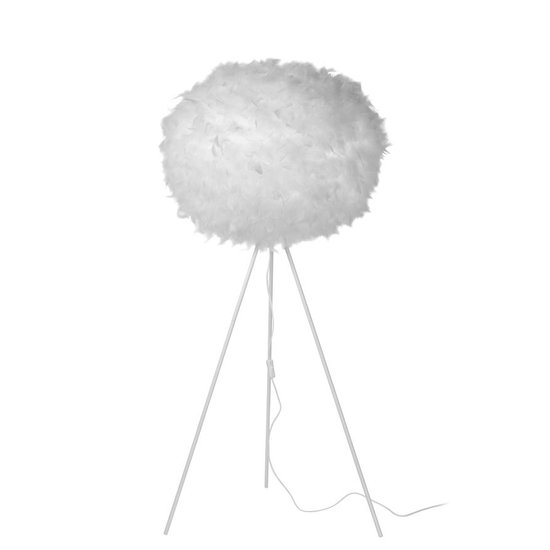 Floor lamp 50 cm with white feathers E27