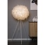 Floor lamp 50 cm with white feathers E27