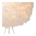 Floor lamp 50 cm with white feathers E27