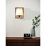 Warm wooden wall lamp E14 with white shade