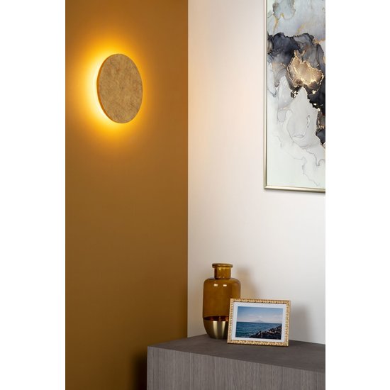 Wandleuchte Flachscheibe Gold matt/Messing 22 cm LED 10W 3000K