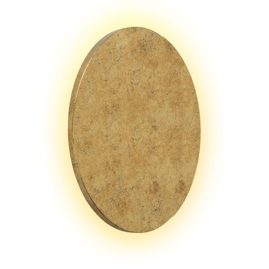 Wandleuchte Flachscheibe Gold matt/Messing 22 cm LED 10W 3000K