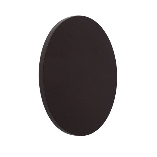 Applique disque plat cuir marron 22 cm LED 10W 3000K