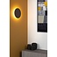Wall lamp flat disc brown leather 22 cm LED 10W 3000K