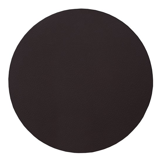 Wandlamp platte schijf bruin leder 22 cm LED 10W 3000K