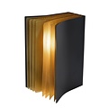 Lámpara de mesa artística negra forma libro E14