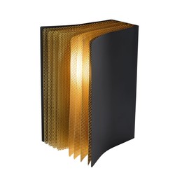 Boekvorm zwarte artistieke tafellamp E14