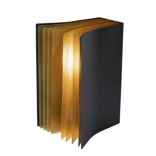 Lampe de table artistique noire en forme de livre E14