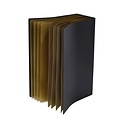 Book shape black artistic table lamp E14