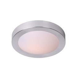 Matt chrome ceiling lamp 27 cm E27 IP44 damp room