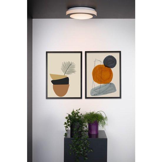 Organisch design zwarte plafondlamp 28,6 cm dimbaar 12W