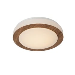 Plafonnier bois design organique 28,6 cm dimmable 12W