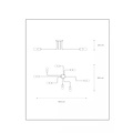 Ceiling lamp with 8 arms black