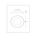 Matt gold/brass ceiling lamp 34.5 cm LED 12W 2700K