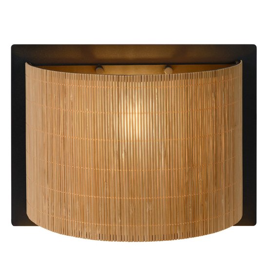 Skandinavische zeitgenössische Rattan-Wandlampe E27 Schilf