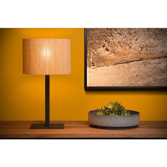 Scandinavian contemporary rattan side lamp 28 cm E27 reed