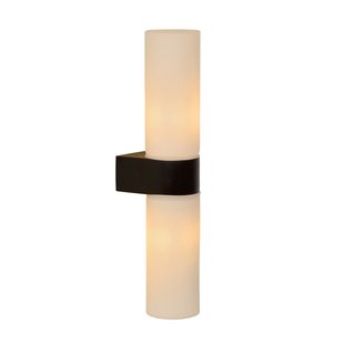 Elegant Cylindrical Black And White Bathroom Wall Lamp