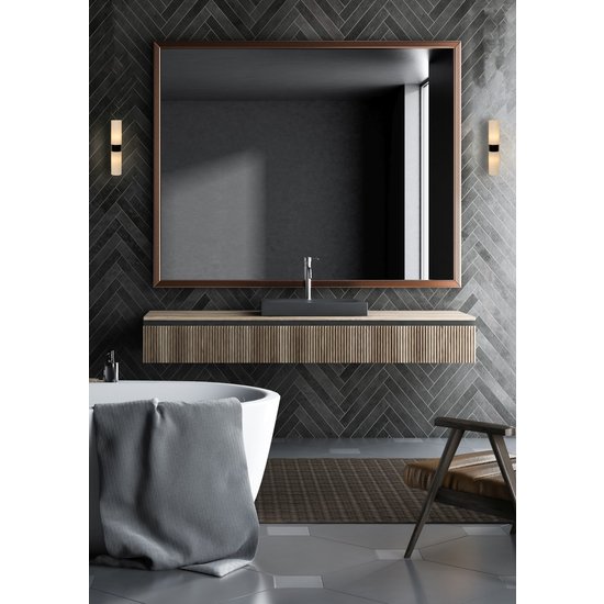 Élégante applique de salle de bain cylindrique noire et blanche