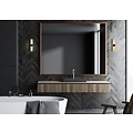 Élégante applique de salle de bain cylindrique noire et blanche