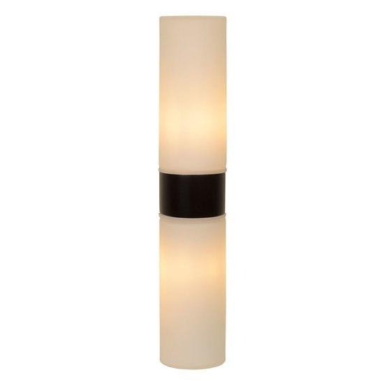 Élégante applique de salle de bain cylindrique noire et blanche