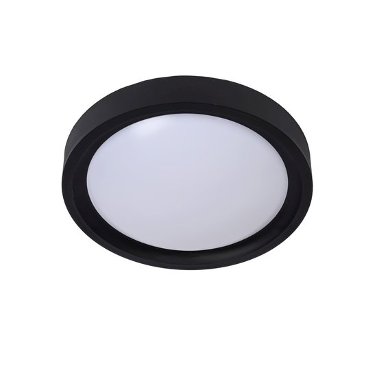 Plafón básico redondo negro 33 cm 2xE27