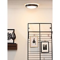 Basic black round ceiling lamp 33 cm 2xE27