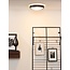 Einfache schwarze runde Deckenlampe 33 cm 2xE27