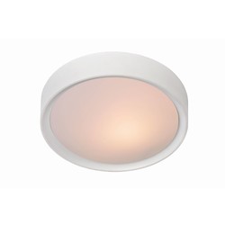 Basic witte ronde plafondlamp 33 cm 2xE27