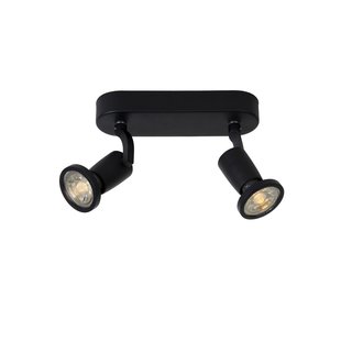 Modern adjustable black ceiling spots GU10 2x5W 2700K