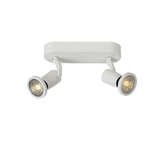 Modern adjustable white ceiling spots GU10 2x5W 2700K