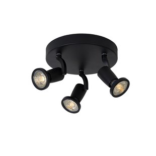 Adjustable modern black ceiling spot GU10 3x5W 2700K