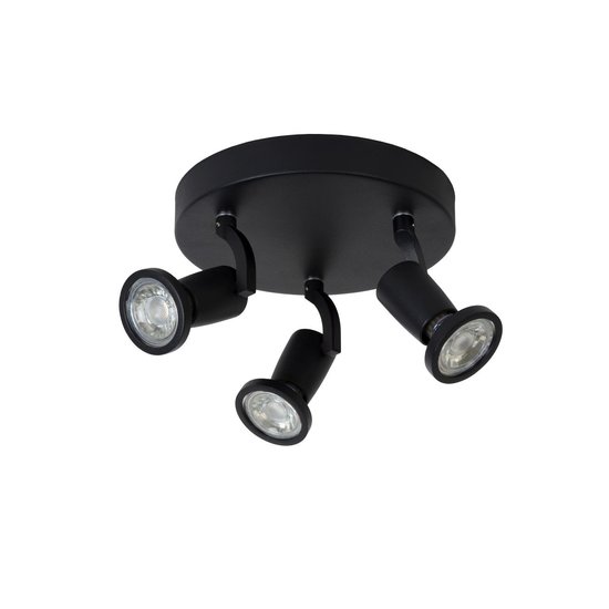 Spot de plafond moderne noir orientable GU10 3x5W 2700K