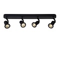 Richtbare moderne zwarte plafondspot GU10 4x5W 2700K