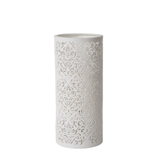 Oriental narrow white round table lamp 12 cm E14