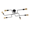 Ceiling lamp with 6 arms E27 black