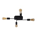Plafondlamp met 4 armen E27 zwart