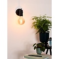 Sleek and slim black wall lamp E27