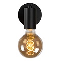 Strak en slanke zwarte wandlamp E27