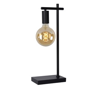 Lampe de table noire élégante et mince E27