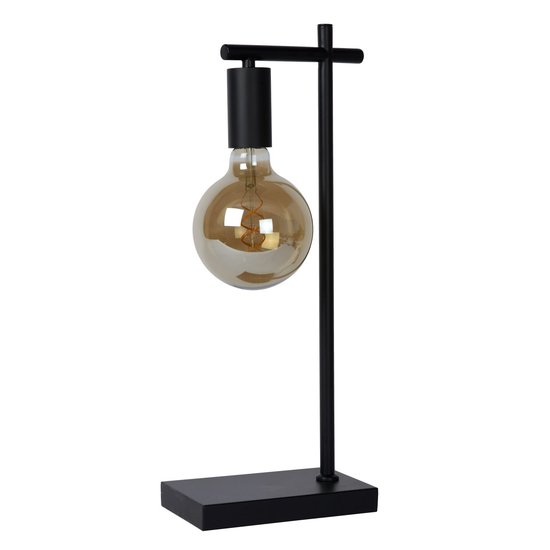 Lampe de table noire élégante et mince E27