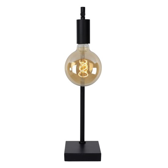 Lampe de table noire élégante et mince E27