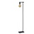 Sleek and slim black floor lamp E27
