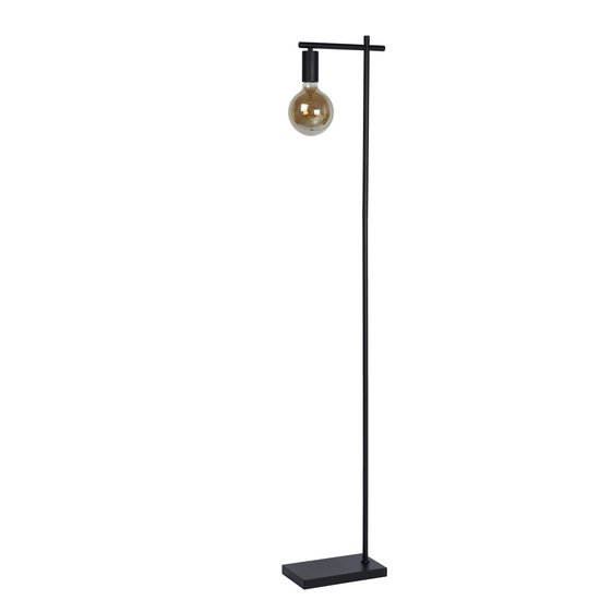 Sleek and slim black floor lamp E27