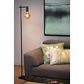 Sleek and slim black floor lamp E27