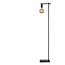 Sleek and slim black floor lamp E27